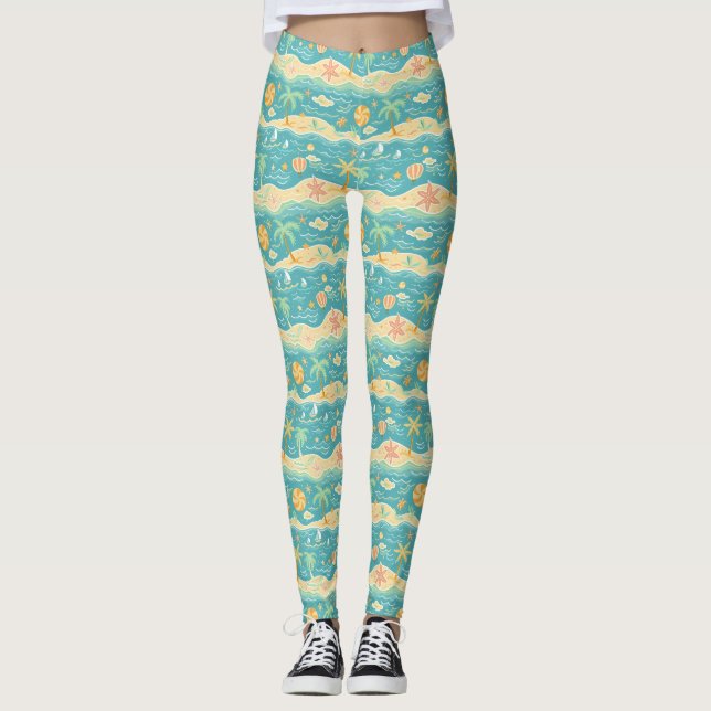 Ösliv är synonymt med strandliv leggings (Framsida)