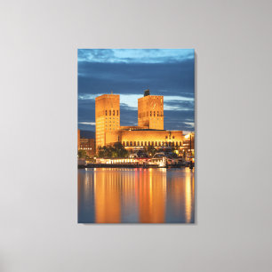 Oslo City Hall Norge Canvastryck