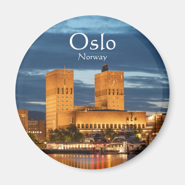 Oslo City Hall Norge Magnet (Framsidan)