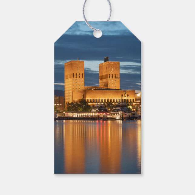 Oslo City Hall Norge Presentetikett (Framsidan)