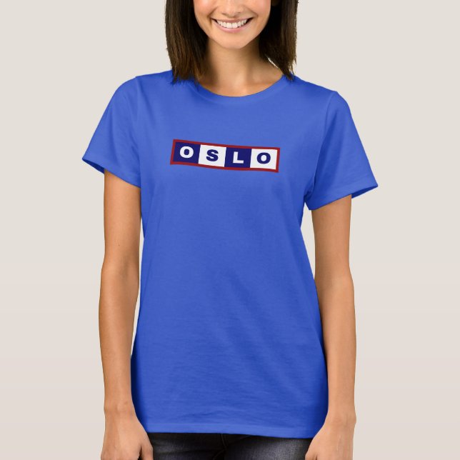Oslo City, Norgens minimala design T Shirt (Framsida)