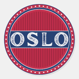 Oslo City Pride Emblem – Norwegian Identity Runt Klistermärke