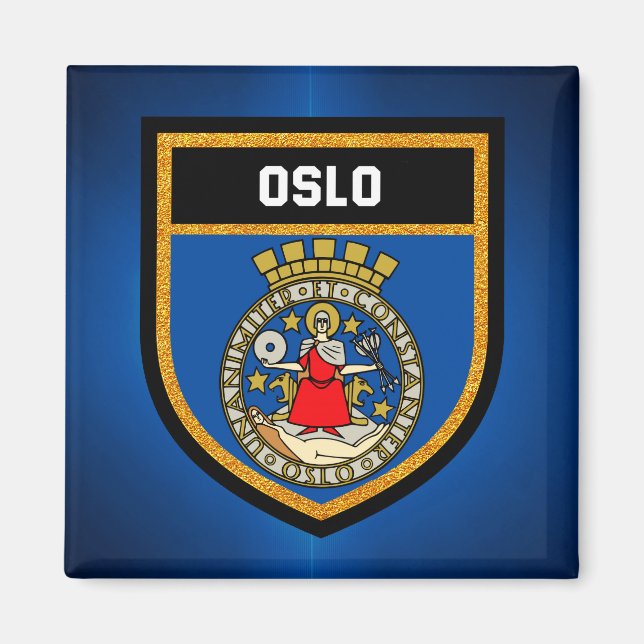 Oslo Flagga Magnet (Framsidan)