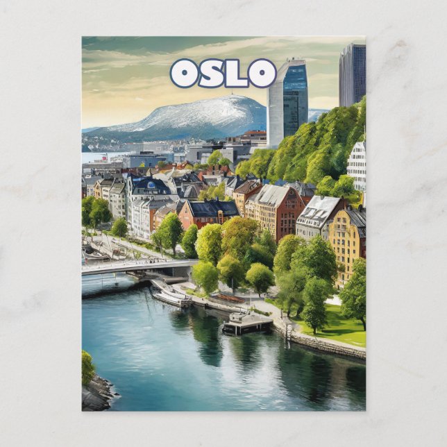 Oslo, joyau scandinave aux rives claires vykort (Framsida)