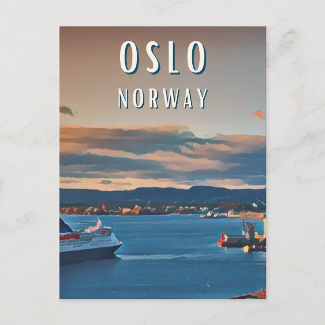 Oslo, la ville de la culture scandinave vykort (Framsida)