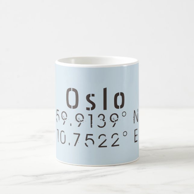 Oslo Latitude Longitud Kaffemugg (Center)