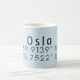 Oslo Latitude Longitude Kaffemugg