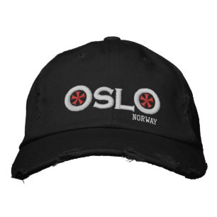 Oslo Norge Broderad Basebollmössa Keps