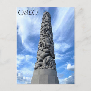Oslo Norge Capital City Vigeland Park Monolith Vykort