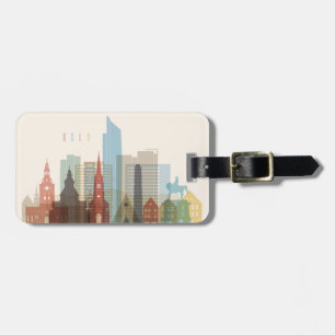 Oslo, Norge City Skyline Bagagebricka
