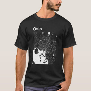 Oslo Norge Classic City Karta Graphic T Shirt
