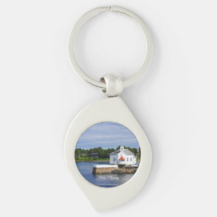 Oslo, Norge fjord Swirl Silverfärgad Nyckelring