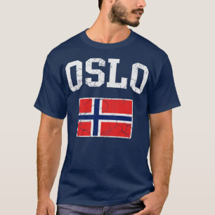 Oslo Norge Flagga norska Norge T Shirt