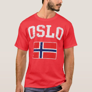 Oslo Norge Flagga norska Norge T Shirt