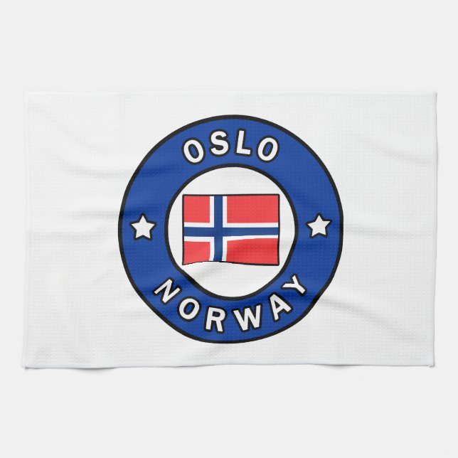 Oslo-Norge Kökshandduk (Horisontell)