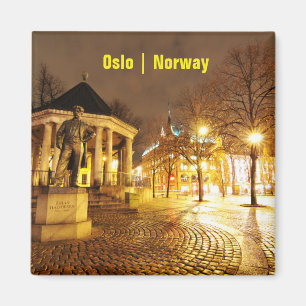 Oslo norge på natten magnet