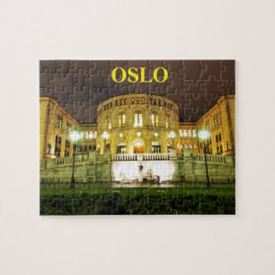 Oslo norge på natten pussel