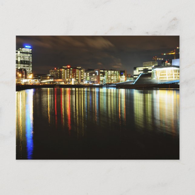 Oslo, Norge på natten Vykort (Framsida)