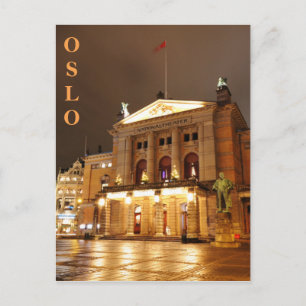 Oslo, Norge på natten Vykort
