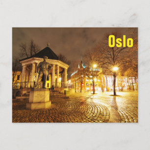 Oslo, Norge på natten Vykort