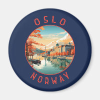 Oslo Norge Retro-uppringd cirkel