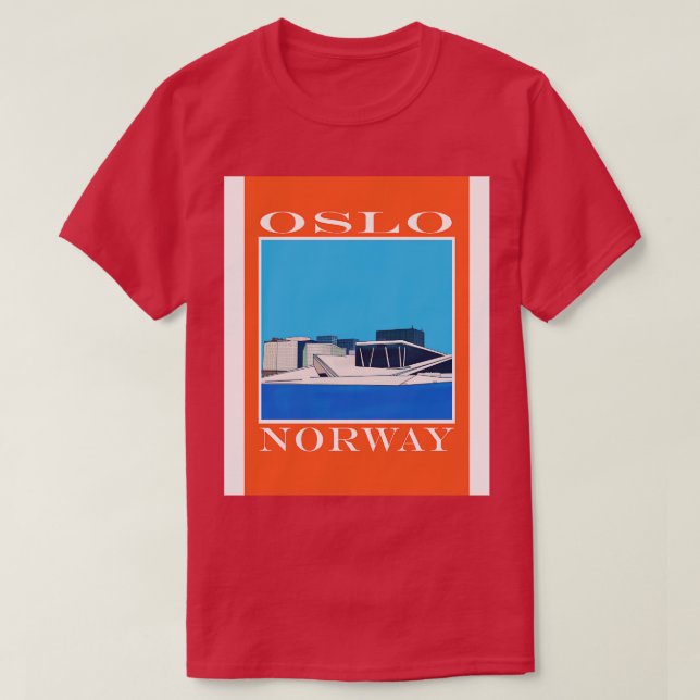 Oslo Norge Scandinavian T Shirt (Design framsida)