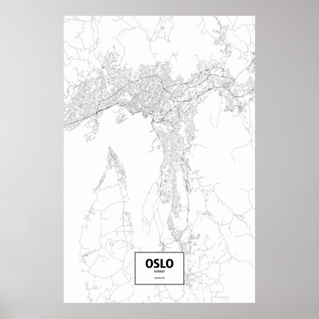 Oslo, Norge (svart på vitt) Poster (Framsidan)