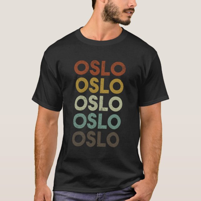 Oslo-Norge T Shirt (Framsida)