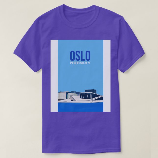 Oslo-Norge T Shirt (Design framsida)