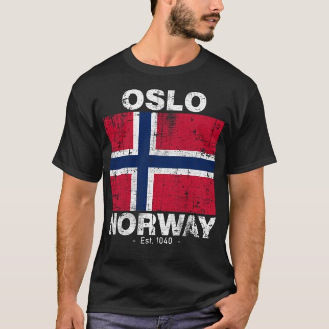 Oslo-Norge T Shirt (Framsida)