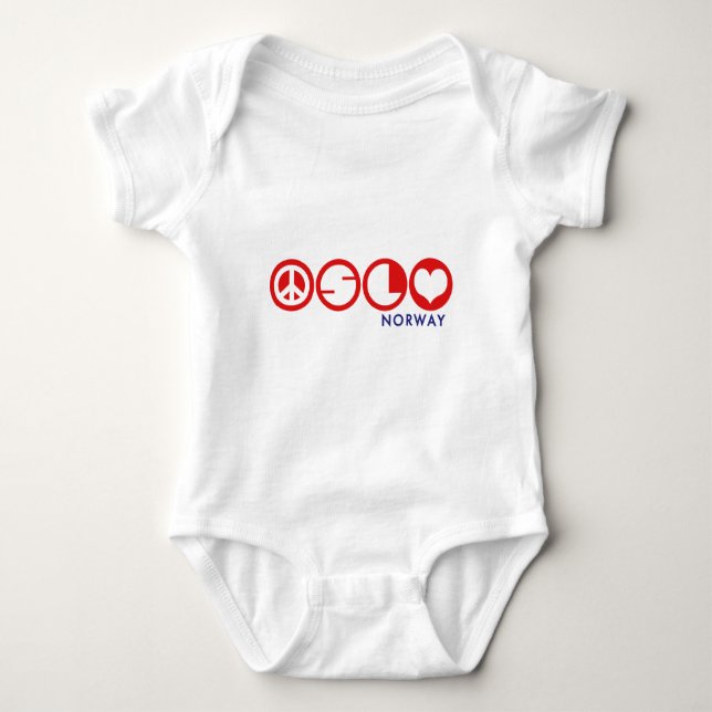 Oslo-Norge Tee Shirt (Framsida)