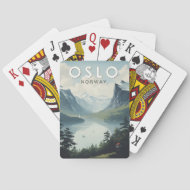 Oslo Norge Travel Art Vintage Casinokort
