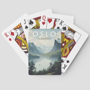 Oslo Norge Travel Art Vintage Casinokort