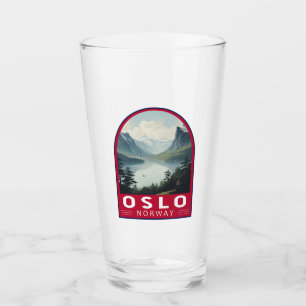 Oslo Norge Travel Art Vintage Glaskopp