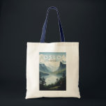 Oslo Norge Travel Art Vintage Tygkasse<br><div class="desc">Färgdesign för Oslo-reflektor. Oslo,  huvudstad i Norge,  sitter vid land södra kusten vid Oslofjordens överhuvud.</div>