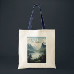 Oslo Norge Travel Art Vintage Tygkasse<br><div class="desc">Färgdesign för Oslo-reflektor. Oslo,  huvudstad i Norge,  sitter vid land södra kusten vid Oslofjordens överhuvud.</div>