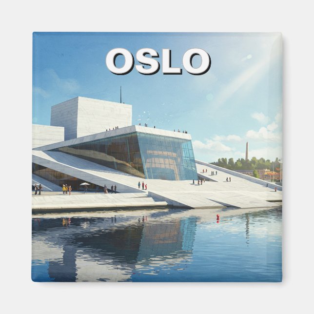 Oslo Norge Travel Magnet (Framsidan)