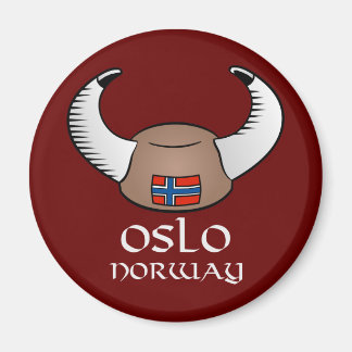 Oslo Norge Viking Hat Magnet
