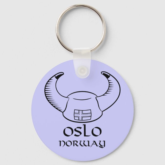 Oslo Norge Viking Hat Nyckelring (Framsida)