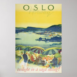 Oslo Norge Vintage resor Poster