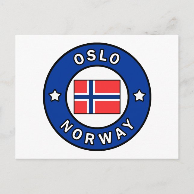 Oslo-Norge Vykort (Framsida)