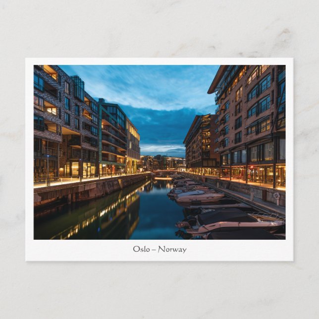 Oslo-Norge Vykort (Framsida)