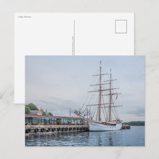 Oslo-Norge Vykort (Fram/baksida)
