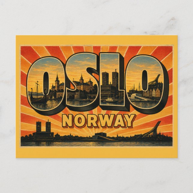 Oslo Norges stadshus Vykort (Framsida)