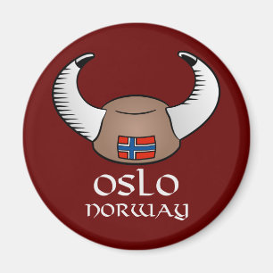 Oslo norgeViking hatt Magnet