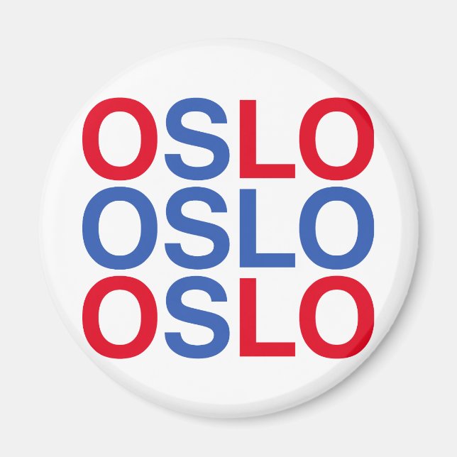 OSLO Norsk Flagga Magnet (Framsidan)