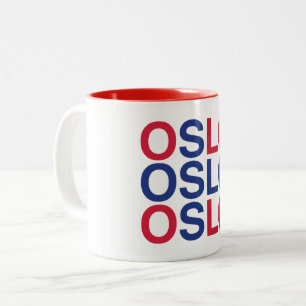 OSLO Norsk Flagga Två-Tonad Mugg