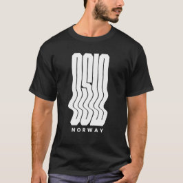 Oslo Norway Nordic Wave logo design T Shirt