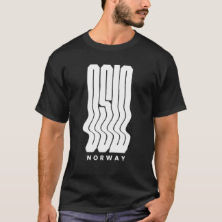 Oslo Norway Nordic Wave logo design T Shirt