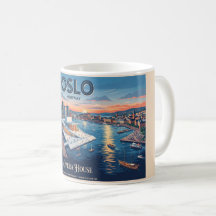 Oslo operahus Vintage resemålning - Norge